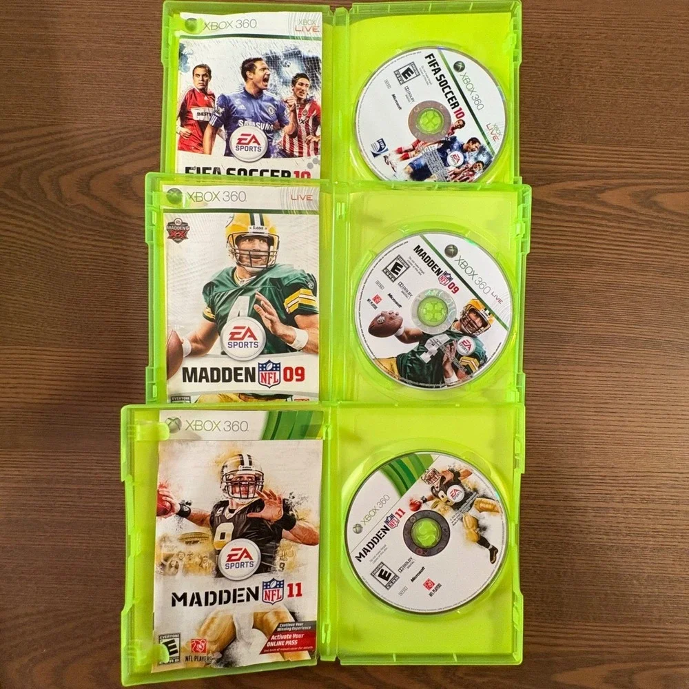 Xbox 360 Sports Game Lot of 8 Madden FIFA NHL Kinect Adventures Zumba Fitness‎